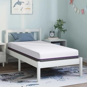 vidaXL Στρώμα Αφρού Μνήμης Μέτριο 80 x 160 cm Λευκό και Γκρι