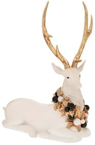 Χριστουγεννιάτικη Διακοσμητική Φιγούρα Ελαφιού 91130 25,5x12x34,5cm Multi-White