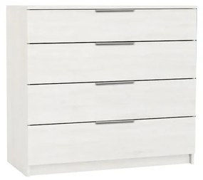 DRAWER Συρταριέρα με 4 Συρτάρια, Απόχρωση Άσπρο  80x40x83cm [-Άσπρο-] [-Paper-] Ε759,3