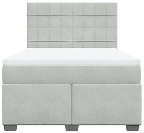 ΚΡΕΒΑΤΙ BOXSPRING ΜΕ ΣΤΡΩΜΑ ΑΝΟΙΧΤΟ ΓΚΡΙ 140X200 ΕΚ. ΒΕΛΟΥΔΙΝΟ 3293230