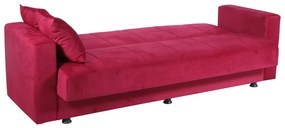 Artekko Iphof Καναπές Κρεβάτι Βελούδο Κόκκινο (214x78x78)cm