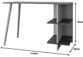 ΓΡΑΦΕΙΟ ΕΡΓΑΣΙΑΣ VOLET PAKOWORLD ΣΕ OAK- SANDSTONE ΑΠΟΧΡΩΣΗ 114X56X76ΕΚ