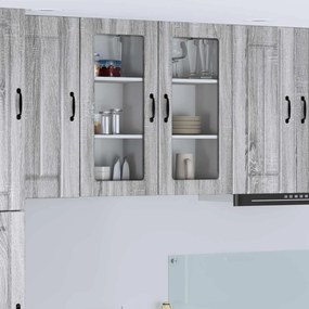 vidaXL Ραφιέρα τοίχου LUCCA 2 τμχ. Γκρι Sonoma Επεξεργασμένο Ξύλο