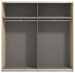 Ντουλάπα Συρόμενη ARBELA 220 OG με Καθρέπτη σε Light Port Oak 220x61x218εκ. 220x61x218 εκ.