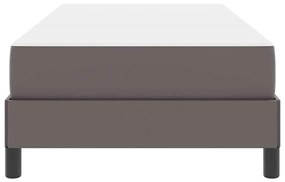 vidaXL Κρεβάτι με στρώμα Γκρι 90 x 200 cm Τεχνητό δέρμα