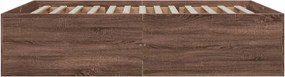 vidaXL Πλαίσιο Κρεβατιού Καφέ Δρυς 150x200 εκ. Επεξεργασμένο Ξύλο