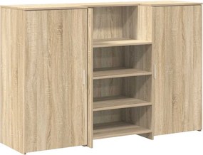 vidaXL Γραφείο υποδοχής Sonoma Δρυς 155x50x103,5εκ. Επεξεργασμένο Ξύλο