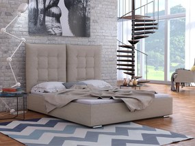 Κρεβάτι Florence 104, Διπλό, Ανοιχτό καφέ, 180x200, Ταπισερί, 195x214x128cm, 90 kg | Epipla1.gr