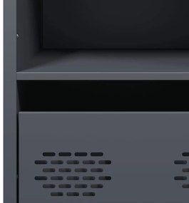 Ντουλάπι Ανθρακί 101,5x39x103,5 εκ. από Ατσάλι - Ανθρακί