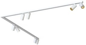 Σποτ Φωτιστικό Ράγας 8xGU10 10W IP20 Mono Corner 2x150 Nowodvorski-7695-Λευκό-Χρυσό 7695