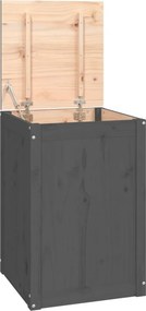 vidaXL Καλάθι Ρούχων Γκρι 44x44x66 εκ. από Μασίφ Ξύλο Πεύκου