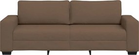vidaXL Τριθέσιος Καναπές Καφέ 220x77x82 εκ. Ύφασμα