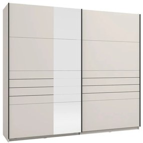 Ντουλάπα Συρόμενη VEYMONT 245 OG με Καθρέπτη Cashmere 245x61x218εκ. 245x61x218 εκ.