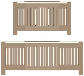 vidaXL Κάλυμμα Καλοριφέρ 205 εκ. από MDF
