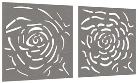 vidaXL Διακοσμητικά Κήπου Τριαντάφυλλα 2 τεμ. 55x55 εκ. Ατσάλι Corten