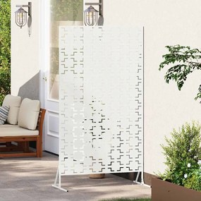 vidaXL Οθόνη Ιδιωτικότητας 100 x 50 x 180 εκ. Ατσάλι Λευκό