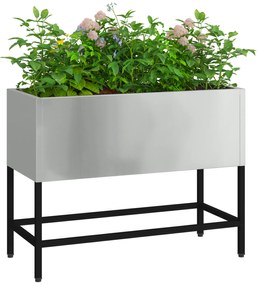 vidaXL Υψωμένος Κήπος 60x26x45 εκ Γαλβανισμένο Ατσάλι