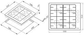 Εστία Γκαζιού Pyramis Rustic Μπέζ Μεταλλικό 59x51x5.1 εκ.