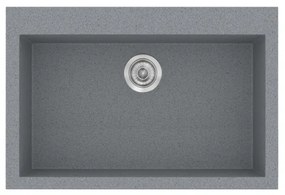 Sanitec Classic 338 Metallic Silver Ένθετος Νεροχύτης 70cm