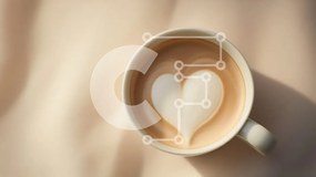 Intra Συλλεκτικό Ξύλινο Παζλ Plywood  4mm - Latte Art σε σχήμα καρδιάς σε φλιτζάνι καφέ Σε Ξύλινο Κουτί - Διαστάσεις: 10x10 cm – 25 κομμάτια