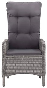 vidaXL Σετ Τραπεζαρίας Κήπου 5 Τεμαχίων Γκρι