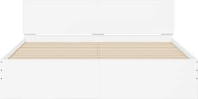 vidaXL Πλαίσιο Κρεβατιού με Κεφαλάρι Λευκό 150 x 200 εκ