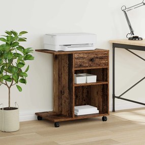 VidaXL Σταντ Εκτυπωτή Παλαιωμένο ξύλο 60 x 40 x 68,5 εκ.