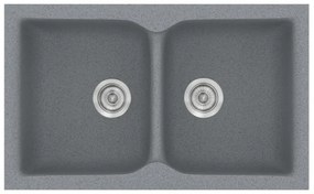 Sanitec Classic 336 Metallic Silver Ένθετος Νεροχύτης 90cm