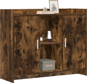 vidaXL Πλαϊνό γραφείο Smoked Oak 98,5 x 33 x 80 εκ Επεξεργασμένο Ξύλο