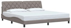 vidaXL Σκελετός Κρεβατιού Χωρίς Στρώμα Taupe 200x200 εκ.Υφασμάτινο