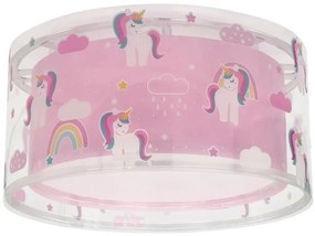 Πλαφονιέρα Παιδικό Φωτιστικό Οροφής 41596 Unicorns Ango-41596-Ροζ 41596