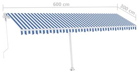 ΤΕΝΤΑ ΑΥΤΟΜΑΤΗ ΑΝΕΞΑΡΤΗΤΗ ΜΠΛΕ/ΛΕΥΚΗ 600 X 300 ΕΚ. 3069606