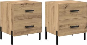 vidaXL Κομοδίνο 2 τμχ. Artisan Oak 40 x 35 x 47,5 εκ