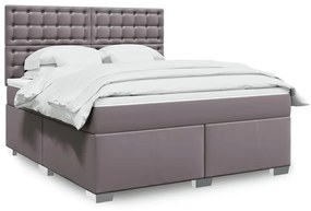 ΚΡΕΒΑΤΙ BOXSPRING ΜΕ ΣΤΡΩΜΑ ΓΚΡΙ 180X200 ΕΚ. ΣΥΝΘΕΤΙΚΟ ΔΕΡΜΑ 3290734