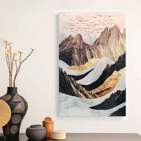 Πίνακας σε καμβά "Abstract Mountain" Megapap ψηφιακής εκτύπωσης 70x100x3εκ.