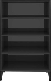 vidaXL Ραφιέρα Γυαλιστερή Γκρι 57 x 35 x 90 εκ. από Επεξ. Ξύλο