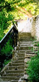 Φωτοταπετσαρία με μοτίβο φύσης και πέτρινες σκάλες - 70x210