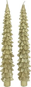 Κεριά Για Κηροπήγιο 25εκ. (Σετ 2τμχ) A-S Gold Tree 208429A