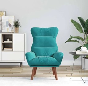 vidaXL Χαλαρωτική Πολυθρόνα Τιρκουάζ 69 x 74 x 93 εκ. Βελούδο