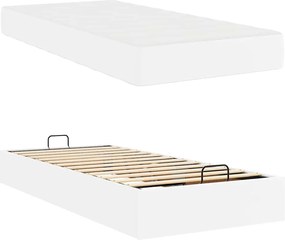 vidaXL Σκελετός κρεβατιού με στρώμα με στρώμα 2 pcs Λευκό PVC