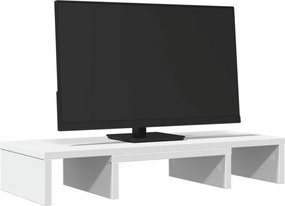 vidaXL Βάση Οθόνης Ρυθμιζόμενο Λευκό 60x24x10,5 εκ. από Επεξ. Ξύλο