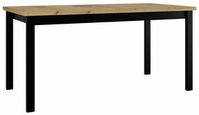 Τραπέζι Victorville 177, Μαύρο, Artisan βελανιδιά, 78x90x160cm, 41 kg, Επιμήκυνση, Πλαστικοποιημένη μοριοσανίδα, Ξύλο, Μερικώς συναρμολογημένο