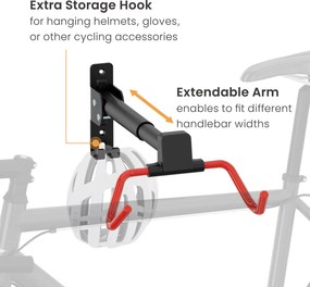 BRATECK επιτοίχια βάση ποδηλάτου LBM13-01, έως 30kg, μαύρη