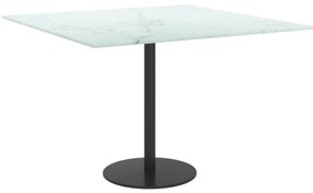 vidaXL Επιφάνεια Τραπεζιού Λευκή 60x60εκ 6 χιλ Ψημ. Γυαλί Μαρμ. Σχέδιο