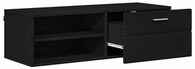 vidaXL Ντουλάπι TV με ράφι Μαύρο 100.5 x 39 x 30 εκ Επεξεργασμένο ξύλο