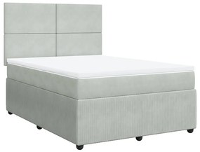 ΚΡΕΒΑΤΙ BOXSPRING ΜΕ ΣΤΡΩΜΑ ΑΝΟΙΧΤΟ ΓΚΡΙ 140X200 ΕΚ. ΒΕΛΟΥΔΙΝΟ 3294652