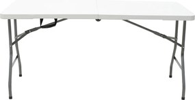 Τραπέζι catering Rodeo pakoworld πτυσσόμενο-βαλίτσα λευκό 183x76x74εκ