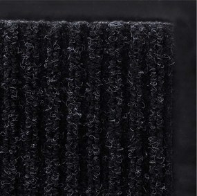 vidaXL Πατάκι Πόρτας Μαύρο 90 x 60 εκ. από PVC
