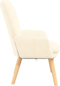 vidaXL Πολυθρόνα Κρεμ 63 x 67 x 94 εκ. ύφασμα