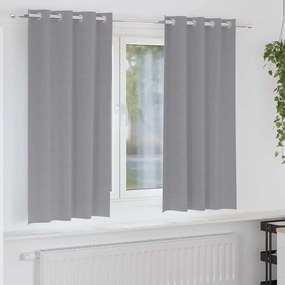 vidaXL Κουρτίνες 2 pcs Ανοιχτό γκρι 175 x 140 εκ. Πολυεστέρας